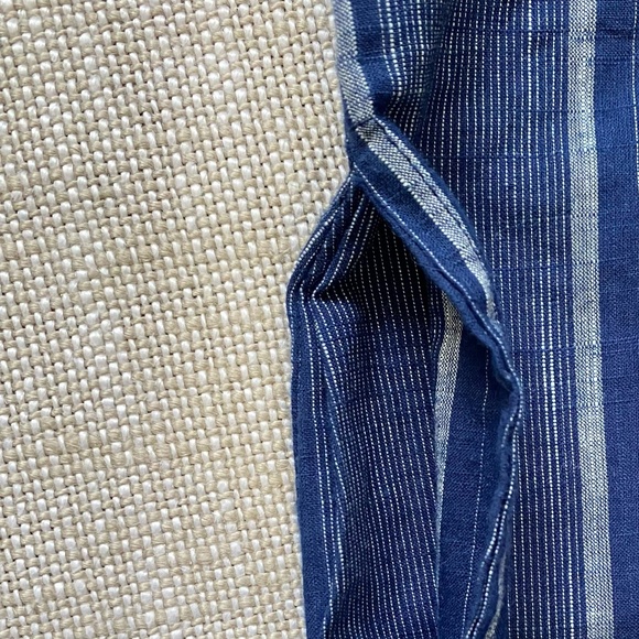 Angie Blue Stripe Wide Leg Coastal Nautical Light Cotton Strap Jumper- Sz-M - Picture 8 of 13